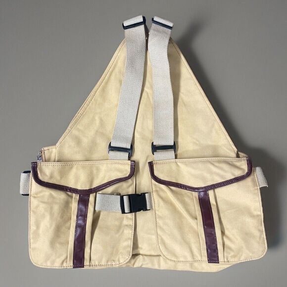 VTG Iowa Falls BOYT Harness Company Hunting Canvas Cotton Strap Vest 70’s-80’s - Picture 1 of 16